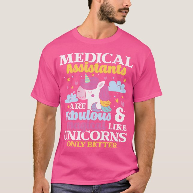 Medical Assistants - Magical Unicorn Healthcare Wo T Shirt (Framsida)