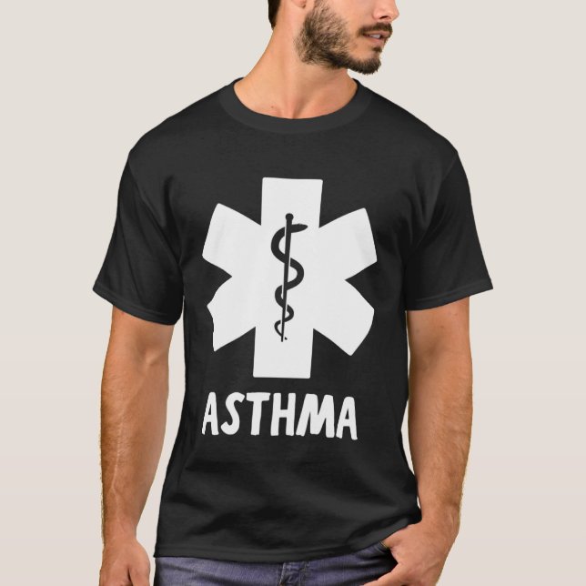 Medical ASTHMA ALERT  Asthmatic T Shirt (Framsida)