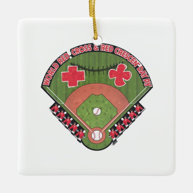 Medical Baseball Players team Julgransprydnad Keramik (Framsida)