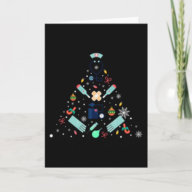 Medical Christmas Tree Gift, Doctors and Nurses Kort (Framsida)