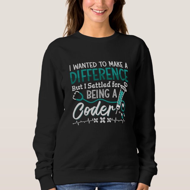 Medical Coder Being A Coder ICD Coding Programmer T Shirt (Framsida)