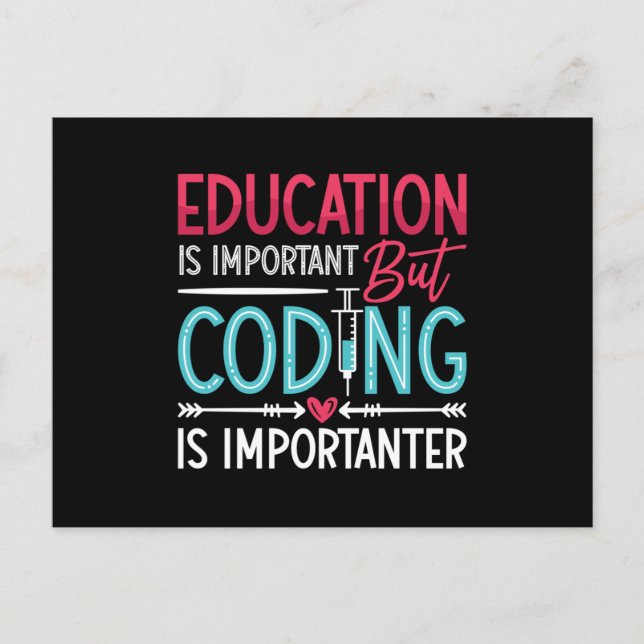 Medical Coder Education Is Important ICD Coding Vykort (Framsida)