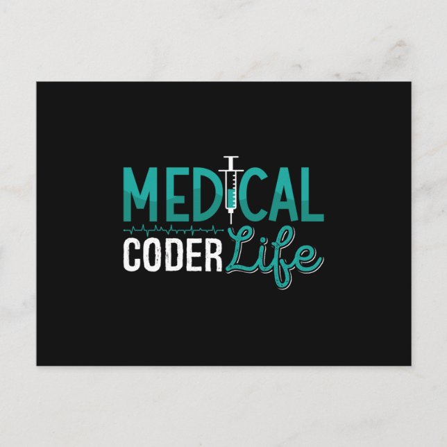 Medical Coder Life Assistant ICD Coding Programmer Vykort (Framsida)