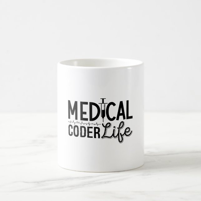 Medical Coder Life Assistant ICD Programmer Coding Kaffemugg (Center)