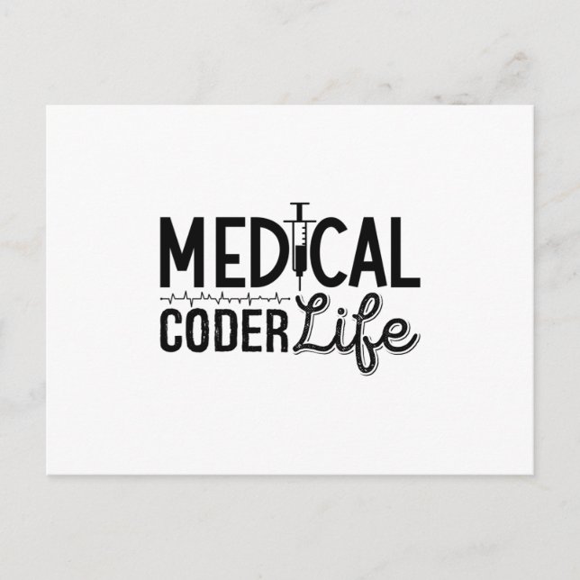 Medical Coder Life Assistant ICD Programmer Coding Vykort (Framsida)