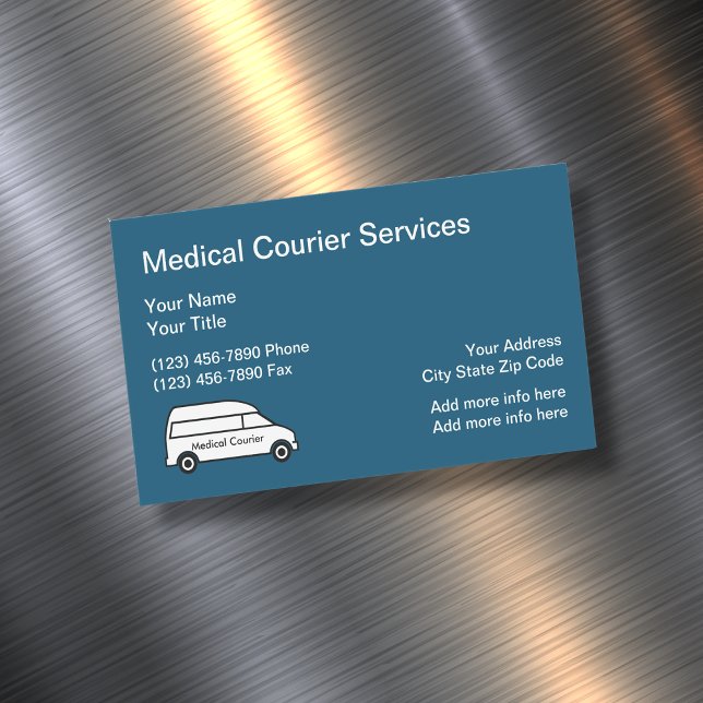 Medical Courier Services Magnetiska Visitkort (Skapare uppladdad)
