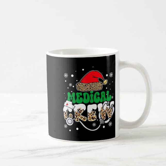 Medical Crew Nurse Leopard Santa Hat Stethoscope C Kaffemugg (Höger)