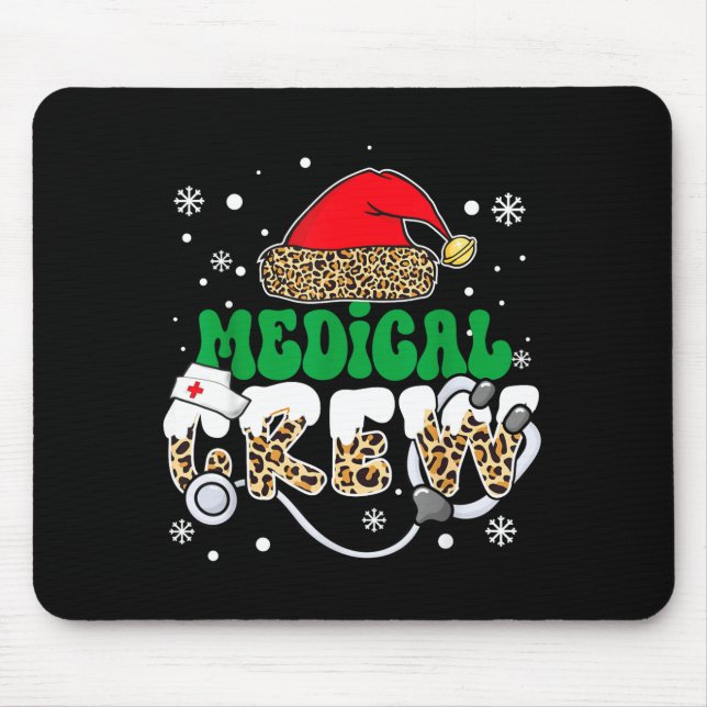 Medical Crew Nurse Leopard Santa Hat Stethoscope C Musmatta (Framsidan)