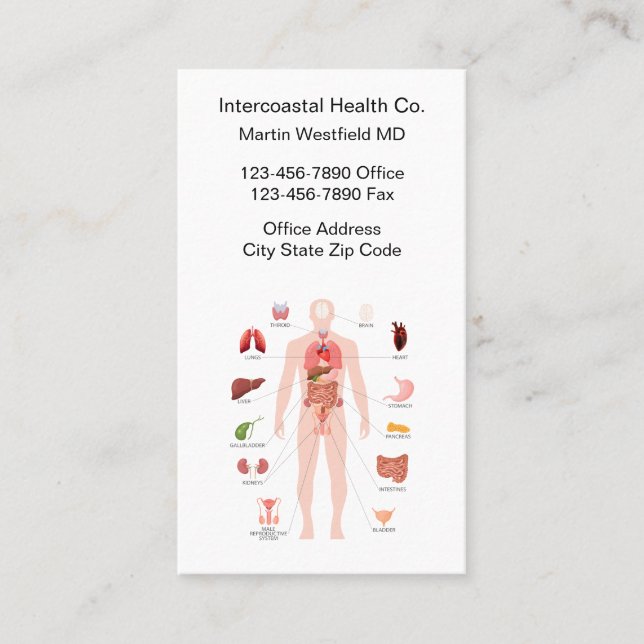 Medical Doctor Health Care Provider Visitkort (Framsida)