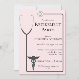 Medical Doctor Nurse Retirement Party  Inbjudningar