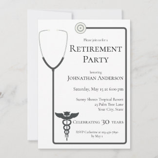 Medical Doctor Nurse Retirement Party  Inbjudningar