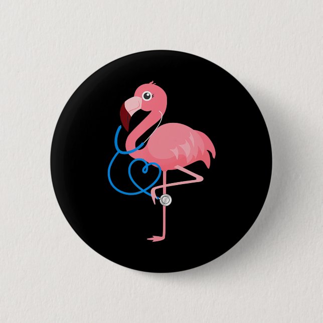Medical Doktor Nurse Pediatrics Flamingo Knapp (Framsida)