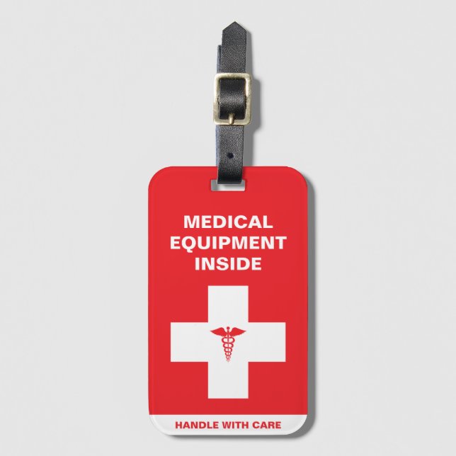 Medical Equipment Handle with care Bagagebricka (Framsida vertikal)