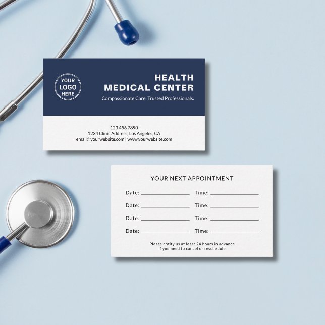 Medical Healthcare Clinic Doctor Tidsbeställning Kort (Medical Healthcare Clinic Doctor Appointment Card)