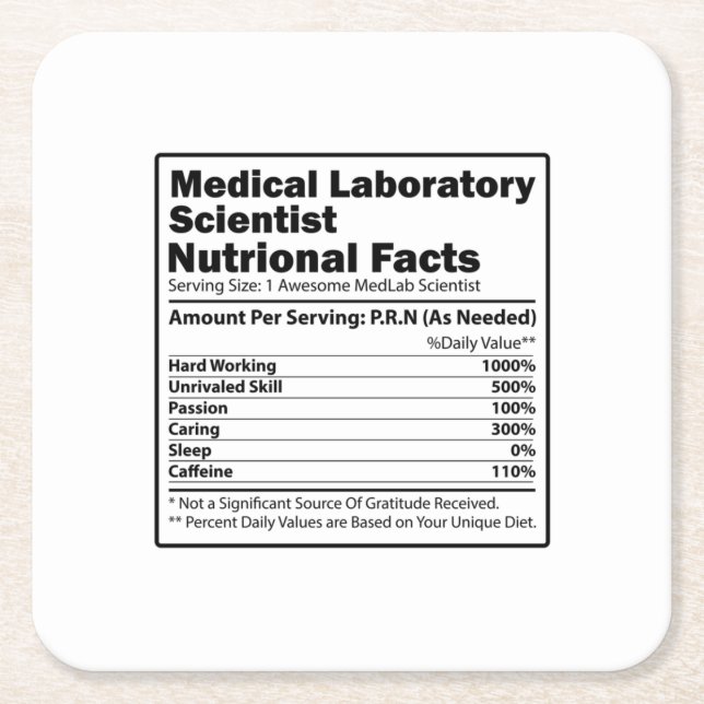 Medical Lab Scientists | Laboratory Chemistry Gift Underlägg Papper Kvadrat (Framsidan)
