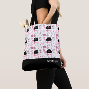 Medical Mönster - Rosa Tote Bag Tygkasse