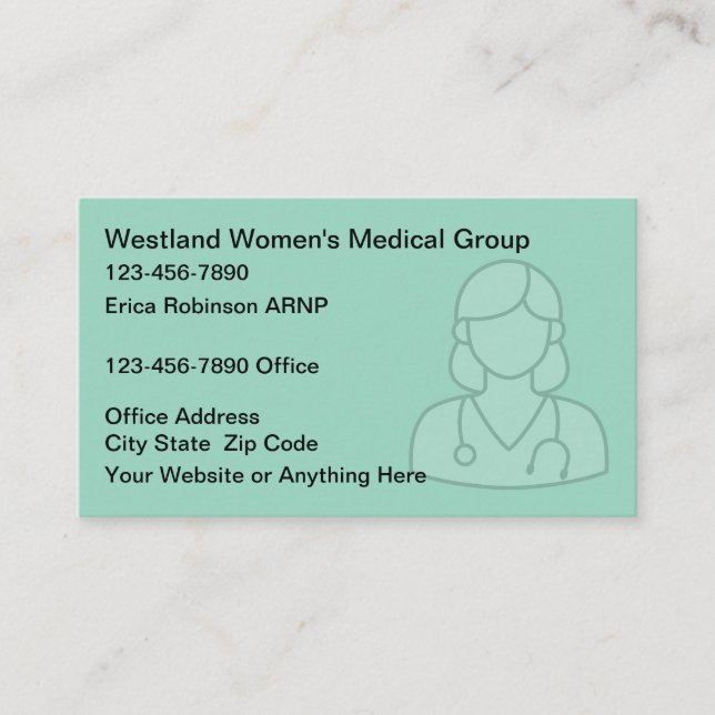 Medical Nurse Practitioner Business Cards Visitkort (Framsida)