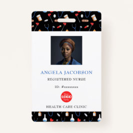 Medical Pattern Registered Nurse Healthcare Logo