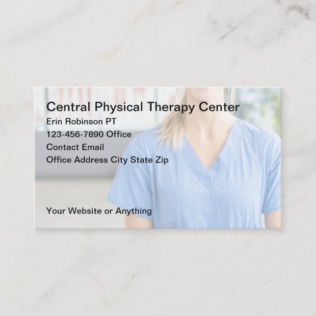 Medical Physical Therapy Services Business Cards Visitkort (Framsida)