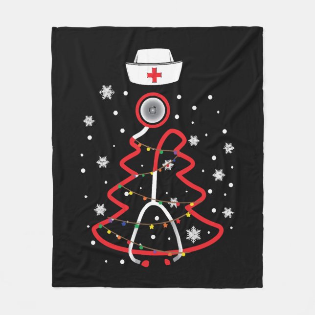 Medical RN NUrse, God jul Fleecefilt (Framsidan)