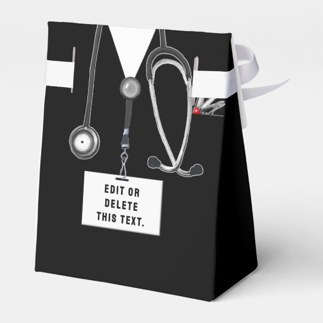 Medical School Graduation Favor Box Presentaskar (Baksidan Sidan)