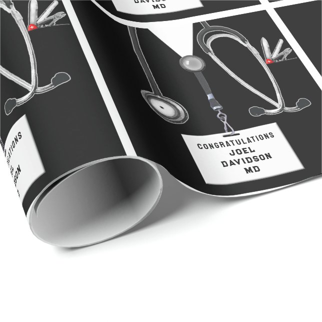 Medical School Graduation Gift Presentpapper (Rullad Hörn)
