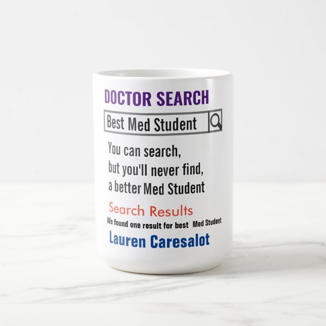 Medical Student Funny Search Gift Mug Kaffemugg (Center)