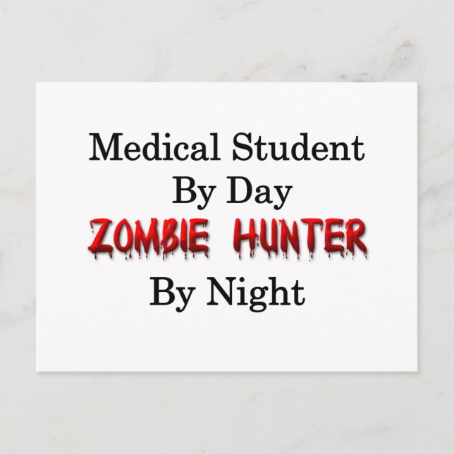 Medical Student/Zombie Hunter Vykort (Framsida)