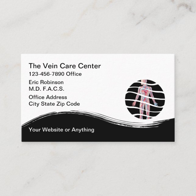 Medical Vein Clinic Business Cards Visitkort (Framsida)
