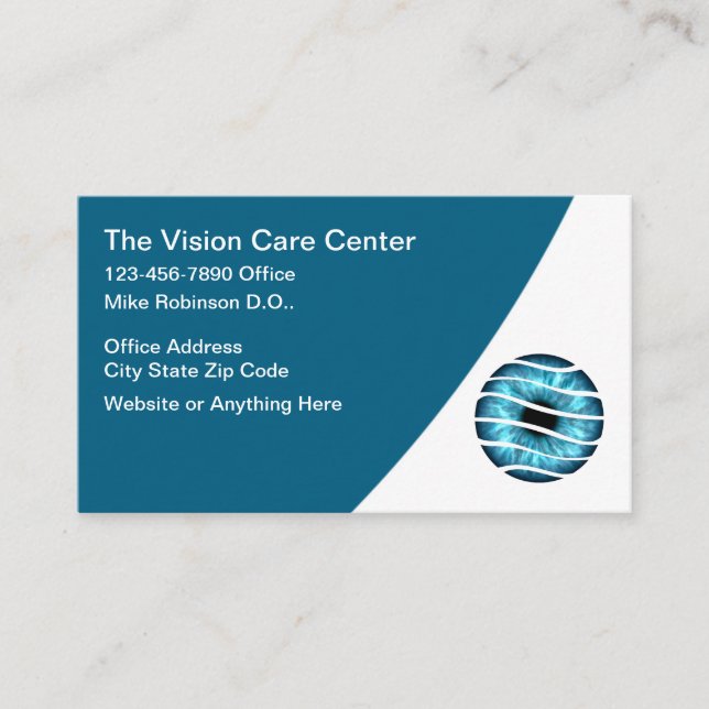Medical Vision Care Eye Theme Visitkort (Framsida)