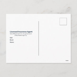 Medicare AEP 2026 Plan Review Postcard Helg Vykort