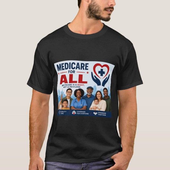 Medicare för alla t shirt (Framsida)