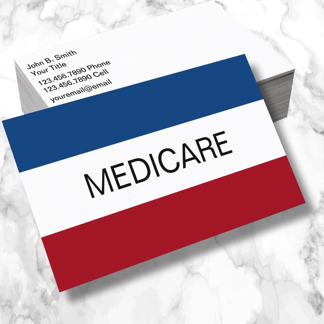 Medicare Försäkringsagent Enkel Visitkort (Skapare uppladdad)