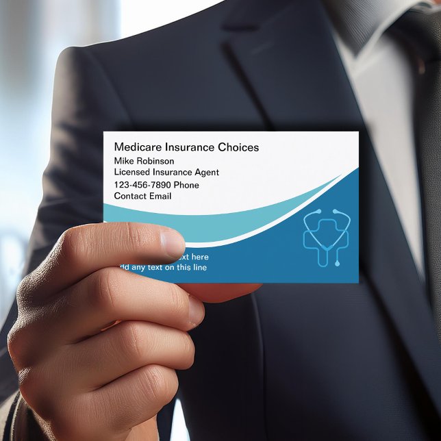 Medicare Health Insurance Licensing Agent Visitkort (Skapare uppladdad)