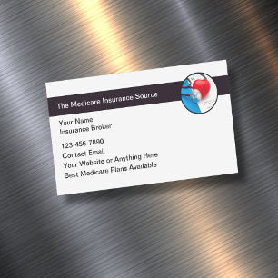 Medicare Insurance Agent Broker Magnetiska Visitkort