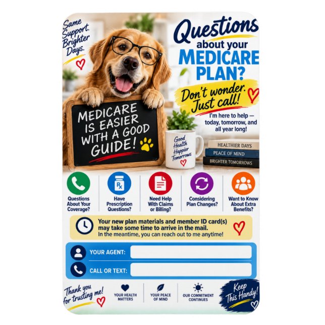 Medicare Klient Kylskåp Magnet | Kvarhållning  (Vertikal)