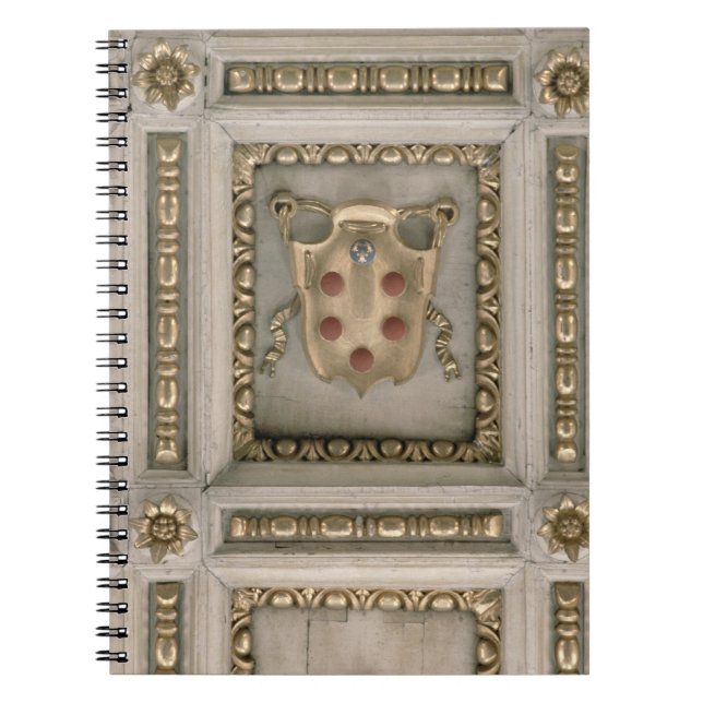 Medici vapensköld, från soffiten av kyrkan anteckningsbok med spiral (Framsidan)