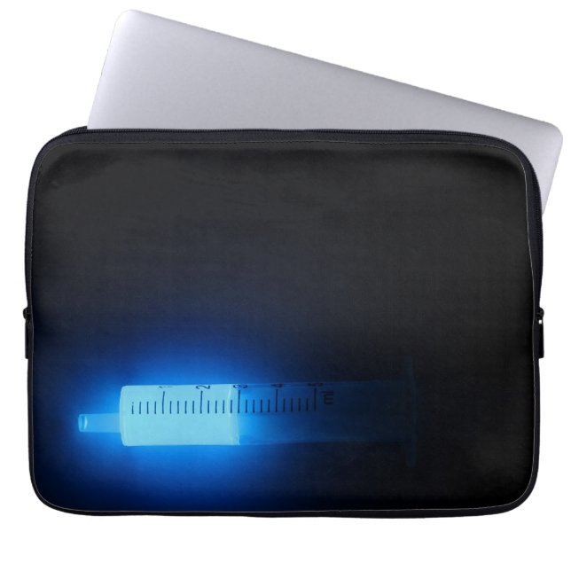 Medicin blåttluminescence. laptop fodral (Framsidan)