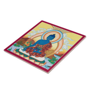 Medicin Buddha - läka som för KERAMISK TEGELPLAT Kakelplatta