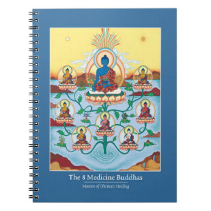 Medicin Buddhas för ANTECKNINGSBOK 8 Med Spiral