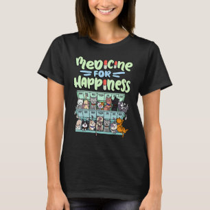medicin för lyckapiller ask djur katt raser t shirt