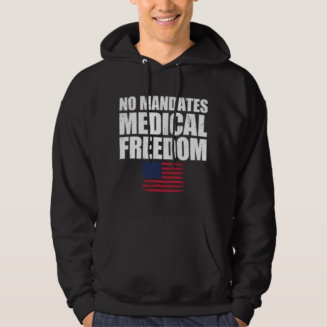 Medicin Frihet Tröja US Flagga Medicin Frihet Inga Hoodie (Framsida)