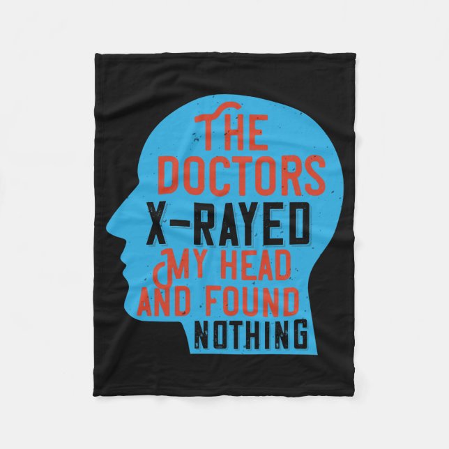 Medicin - Läkare X- Rayed mitt huvud Fleecefilt (Framsidan)