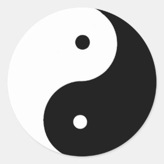 Medicina chinesa runt klistermärke