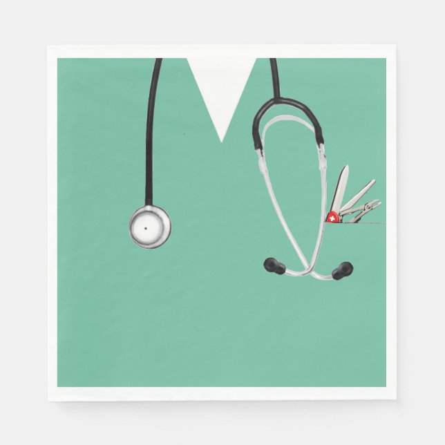 Medicinardoktorns fest pappersservett (Framsidan)