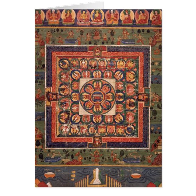 MedicinBuddha Mandala Hälsningskort (Framsidan)