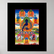 Medicinbuddha tibetansk buddhistisk konst