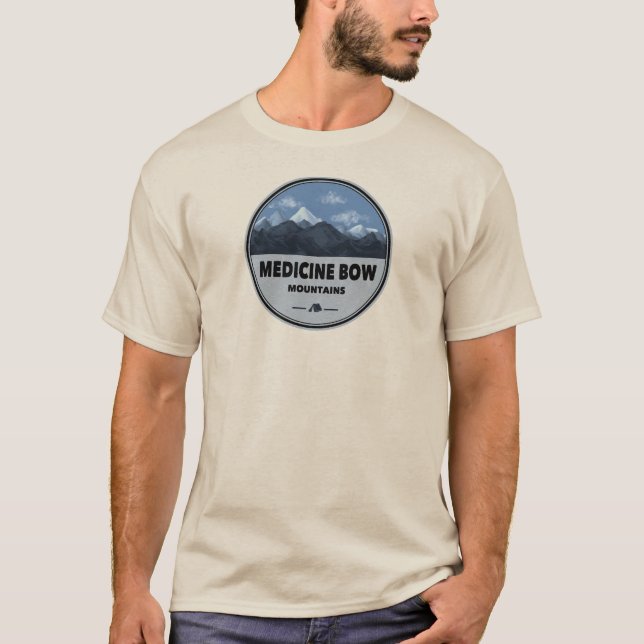 Medicine Bow Mountains Colorado Wyoming Camping T Shirt (Framsida)