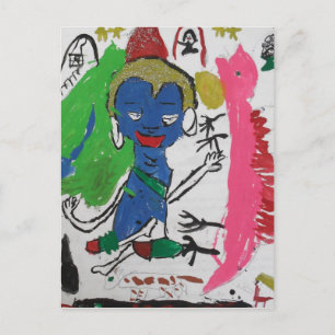 Medicine Buddha med Dragon Postcard Vykort