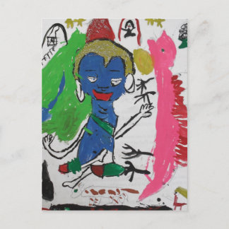 Medicine Buddha med Dragon Postcard Vykort